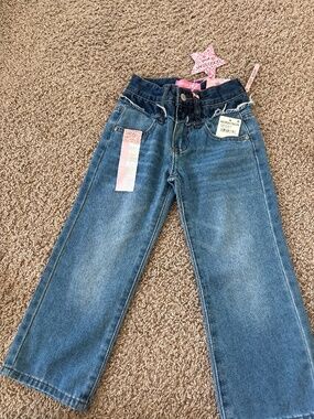 Denim jeans wide leg